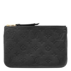 【★3％OFFクーポン】ルイヴィトン LOUIS VUITTON ショルダーバッグ ポシェット ドゥーブルジップ モノグラムアンプラント ブラック ゴールド金具 黒 クラッチ M68568 RFID 【保存袋】 【中古】中古美品