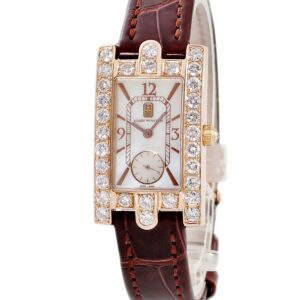 ハリーウィンストン Harry Winston レディ アヴェニュー オーロラ 310LQR K18PG無垢 ダイヤ ホワイト シェル レディース 腕時計クオーツ ホワイト 【中古】中古美品