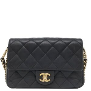 シャネル CHANEL ショルダーバッグ マトラッセ チェーンショルダー キャビアスキン ブラック ゴールド金具 シングルフラップ ココマーク ランダムシリアル 【保存袋】 【中古】中古美品