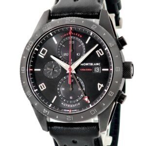 モンブラン Montblanc タイムウォーカー クロノグラフ UTC 116102 ブラックDLC加工 黒 デイト GMT メンズ 腕時計自動巻き ブラック 【中古】