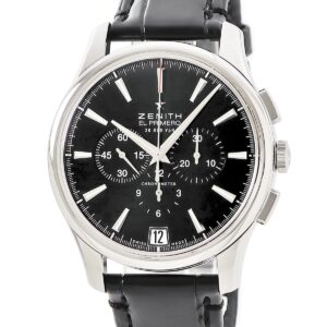 ゼニス ZENITH キャプテン エル プリメロ クロノグラフ 03.2110.400/21.C493 スモールセコンド デイト メンズ 腕時計自動巻き ブラック 【中古】