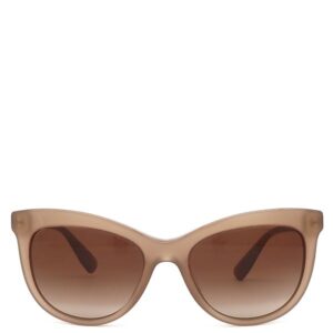 ミュウミュウ MIU MIU サングラス バタフライシェイプ 54□19 プラスチック ピンクベージュ ゴールド金具 ブラウンレンズ SMU08U 【箱】 【中古】