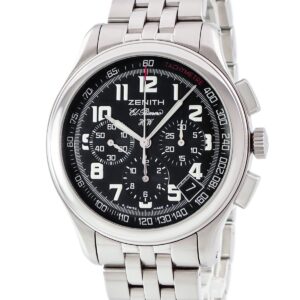 ゼニス ZENITH クラス エルプリメロ 02.0500.420 OH済 ブラック クロノグラフ デイト スモールセコンド メンズ 腕時計手巻き ブラック 【中古】中古美品