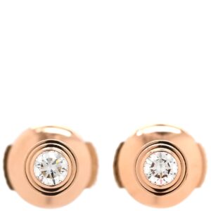 カルティエ Cartier ピアス ダムール ダイヤモンド ピンクゴールド K18PG ローズ RG Au750 18K 18金 1P 1石 1粒 B8301214 【保証書】 【中古】中古美品