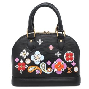 ルイヴィトン LOUIS VUITTON 2WAYバッグ アルマBB エピレザー ノワール ゴールド金具 モノグラムフラワー ショルダー ハンドバッグ パドロック欠品 M54836 AR4109 【保存袋】 【中古】