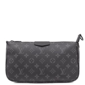 【★3％OFFクーポン】ルイヴィトン LOUIS VUITTON ショルダーバッグ ポシェット アクセソワール XL レザー モノグラムエクリプスキャンバス モノグラムエクリプス マットブラック金具 イニシャル刻印入り M11741 RFID 【中古】中古美品