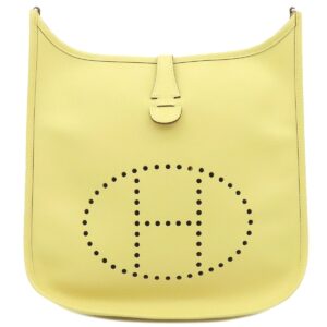 エルメス HERMES ショルダーバッグ エヴリン3 PM ヴォーエプソン ジョーヌプッサン シルバー金具 黄色 T刻印 【保存袋】 【中古】