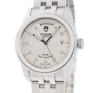 チュードル TUDOR グラマー デイトデイ M56000-0004 I番 純正ダイヤ シルバー デイデイト メンズ 腕時計自動巻き シルバー 【中古】