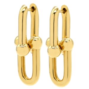 ティファニー Tiffany & Co ピアス ハードウェア ミディアムリンク イエローゴールド T&Co. Au750 18K 18金 ゲージリンク 【中古】中古美品