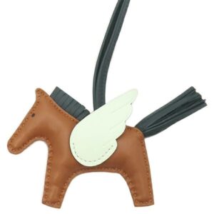 エルメス HERMES バッグチャーム ロデオPM ペガサス アニョーミロ ゴールド×ヴェールシプレ×ヴェールフィズ 茶 緑 薄緑 U刻印 【中古】
