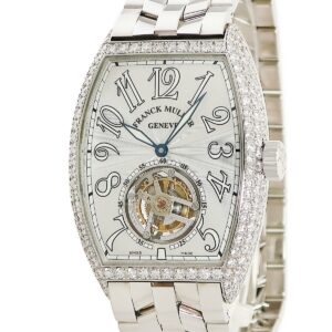 フランクミュラー FRANCK MULLER インペリアル トゥールビヨン 7851 T D K18WG無垢 純正ダイヤ トノウ ギヨシェ メンズ 腕時計手巻き シルバー 【中古】