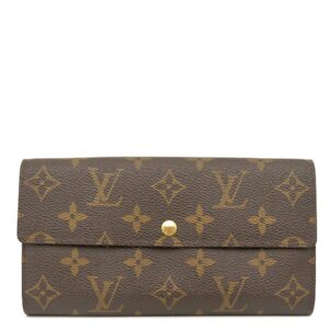 【★3％OFFクーポン】ルイヴィトン LOUIS VUITTON 長財布 ポルトフォイユ サラ モノグラムキャンバス モノグラム ゴールド金具 茶 二つ折り M61725 TH0045 【箱】 【中古】中古品