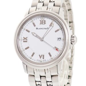ブランパン BLANCPAIN レマン ウルトラスリム 2100-1127-11 ホワイト バー ローマン デイト メンズ 腕時計自動巻き ホワイト 【中古】
