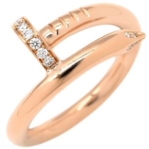 カルティエ Cartier リング 指輪 ジュストアンクル ダイヤ ピンクゴールド #50(JP10) 750 18K PG JUSTE UN CLOU 10号 B4094800 【中古】