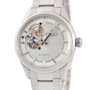 ゼニス ZENITH エルプリメロ シノプシス 03.2170.4613/02.M2170 OH済 オープンハート シルバー メンズ 腕時計自動巻き シルバー 【中古】中古美品