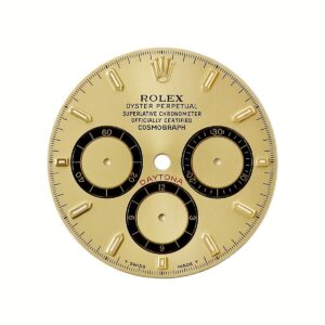ロレックス ROLEX 腕時計パーツ デイトナ用 純正 ダイアル ステンレススチール シャンパンゴールド 三針付き 希少 逆6 K18YG 文字盤 レア 替え シャンパン トリチウム 28mm 【中古】中古美品