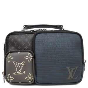 ルイヴィトン LOUIS VUITTON 2WAYバッグ メッセンジャー マルチポケット モノグラムエクリプス レザー ブラック シルバー金具 M45457 FO3200 【中古】中古美品