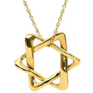 ティファニー Tiffany & Co ネックレス スター オブ ダビデ イエローゴールド ダビデの星 エルサペレッティ Au750 YG 【中古】