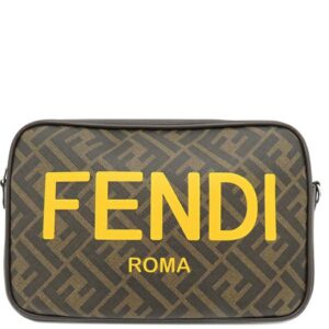 フェンディ FENDI ショルダーバッグ ズッカ キャム ショルダーバッグ レザー PVC ブラウン シルバー金具 茶 斜め掛け クロスボディ 7M0286 【中古】