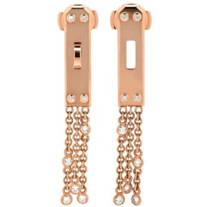 エルメス HERMES ピアス ケリー ガヴロッシュ PM ダイヤ ローズゴールド ピンクゴールド 750AU 18K PG 18石 クラスプモチーフ H222513B 【中古】