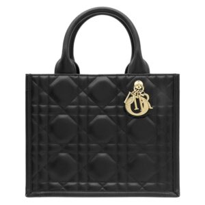 クリスチャン・ディオール Christian Dior 2WAYバッグ ブック トート バッグ スモール カーフ ブラック 肩掛け マクロカナージュ Book Tote 【箱】 【中古】中古美品