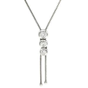 タサキ TASAKI ネックレス トリロジー ホワイトゴールド TASAKI ダイヤ 0.56ct 3石 3粒 Au K18 750WG 【中古】中古美品