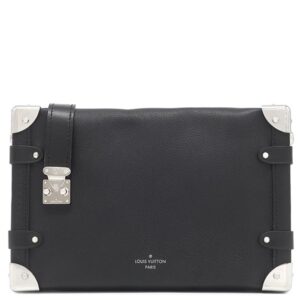 ルイヴィトン LOUIS VUITTON 2WAYバッグ サイドトランク MM グレインカーフレザー ブラック シルバー金具 斜め掛け ショルダー ハンドバッグ M25160 RFID 【中古】中古美品