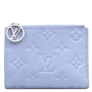 ルイヴィトン LOUIS VUITTON 二つ折り財布 ポルトフォイユ リサ モノグラムアンプラント ブルーフロス シルバー金具 コンパクト M26518 RFID 【箱】 【中古】新品同様品