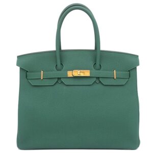 エルメス HERMES ハンドバッグ バーキン35 トゴ マラカイト ゴールド金具 緑 C 【箱】 【中古】中古美品