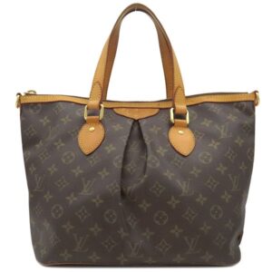 【SALE】 ルイヴィトン LOUIS VUITTON ハンドバッグ パレルモ PM モノグラムキャンバス モノグラム ゴールド金具 茶 ショルダーストラップ欠品 M40145 VI1079 【中古】