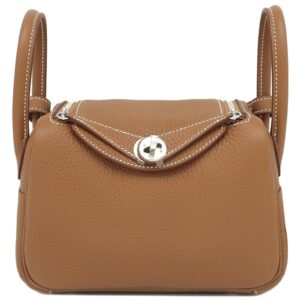 エルメス HERMES ショルダーバッグ リンディ 2 ミニ 20 トリヨンクレマンス ゴールド シルバー金具 新品 未使用 茶 新刻印 K刻印（2025年製） 【箱】 【中古】