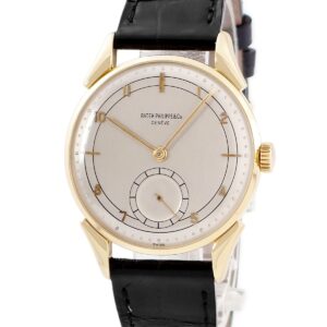 パテックフィリップ PATEK PHILIPPE カラトラバ 1582 OH済 K18YG無垢 シルバー スモールセコンド ヴィンテージ メンズ 腕時計手巻き シルバー 【中古】中古美品