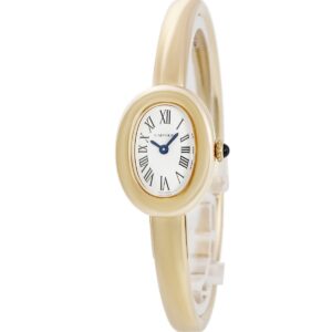 カルティエ Cartier ベニュワール ミニ サイズ17 WGBA0035 K18YG無垢 オーバル リジッドブレスレット レディース 腕時計クオーツ シルバー 【中古】