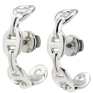 エルメス HERMES ピアス シェーヌダンクル アンシェネ フープピアス シルバー925 シルバー AG925 【中古】