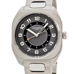 エルメス HERMES H08 GM 39mm SP1.741 W049427WW00 チタン グレー エイチオーエイト デイト アラビア メンズ 腕時計自動巻き グレー 【中古】中古美品
