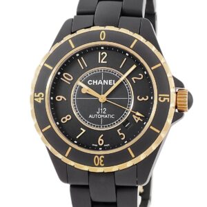 シャネル CHANEL J12 キャリバー3125 42MM H2918 K18YG無垢×セラミック コンビ ブラック フルマット メンズ 腕時計自動巻き ブラック 【中古】中古美品