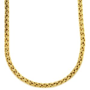 ティファニー Tiffany & Co ネックレス 三つ編み 編み込み チェーン イエローゴールド T＆Co. Au585 14K 【中古】中古美品