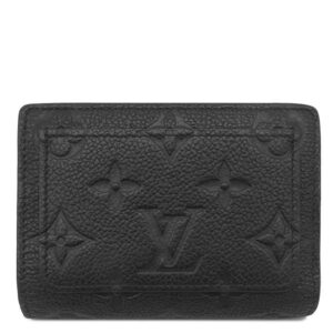 ルイヴィトン LOUIS VUITTON 二つ折り財布 ポルトフォイユ クレア モノグラムアンプラント ノワール ゴールド金具 コンパクト 小銭入れ M80151 RFID 【中古】中古美品