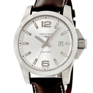 ロンジン LONGINES コンクエスト L3.759.4.76.5 未使用 シルバー デイト アラビア バー メンズ 腕時計クオーツ シルバー 【中古】