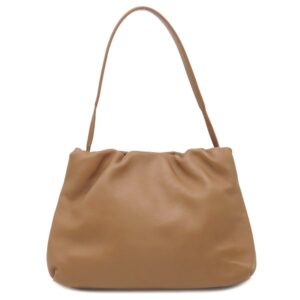 THE ROW ザ ロウ 2WAYバッグ BOURSE XL レザー フレンチベージュ ゴールド金具 ブルス クラッチ ショルダーバッグ 【保存袋】 【中古】新品同様品
