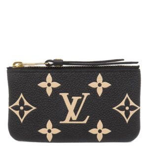 ルイヴィトン LOUIS VUITTON コインケース カードキーケース ポシェット クレ モノグラムアンプラント ブラック×ベージュ ゴールド金具 小銭入れ M80885 CT4233 【中古】
