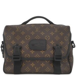 【★3％OFFクーポン】ルイヴィトン LOUIS VUITTON 2WAYバッグ LV トレイル メッセンジャー モノグラムマカサー モノグラム ブラック金具 茶 黒 M46972 RFID 【中古】中古美品