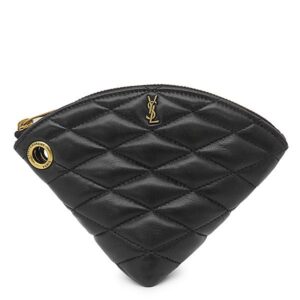 サンローラン SAINT LAURENT コインケース サド トライアングル ラムスキン ブラック ゴールド金具 黒 小銭入れ 三角形 802198 【箱】 【中古】未使用保管品