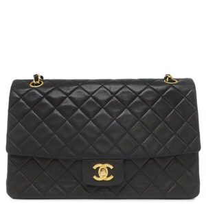 シャネル CHANEL ショルダーバッグ マトラッセ 27 チェーンショルダー ラムスキン ブラック ゴールド金具 シングルフラップ 黒 1****** 【中古】中古品