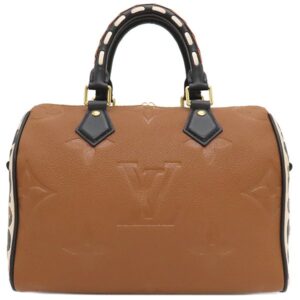 ルイヴィトン LOUIS VUITTON 2WAYバッグ スピーディ バンドリエール 25 モノグラムアンプラント キャメル ゴールド金具 茶 レオパード ハンドバッグ ショルダー M45840 RFID 【中古】