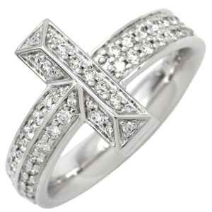 ティファニー Tiffany & Co リング 指輪 T ワン ワイド ダイヤ ホワイトゴールド T&Co. 750 18K WG ラウンドブリリアント 12号 68170117 【中古】