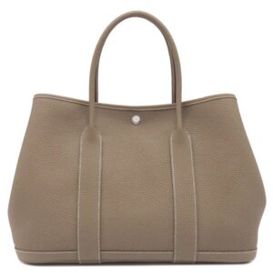 エルメス HERMES トートバッグ ガーデンパーティー PM 36 ネゴンダ エトゥープ シルバー金具 新品 未使用 オールレザー 2026年製 G 【中古】未使用保管品