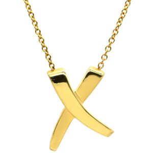 ティファニー Tiffany & Co ネックレス Xペンダント キス イエローゴールド T＆Co. 18K 750 YG パロマピカソ 【中古】中古品