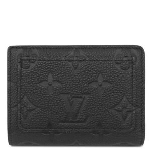 【★3％OFFクーポン】ルイヴィトン LOUIS VUITTON 二つ折り財布 ポルトフォイユ クレア モノグラムアンプラント ノワール ゴールド金具 黒 コンパクト M29202 RFID 【箱】 【中古】新品同様品