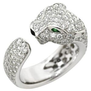 カルティエ Cartier リング 指輪 パンテール ドゥ カルティエ パヴェダイヤ ホワイトゴールド #53(JP13) ミディアム 750 18K 10.5号 N4224900 【修理証明書】 【中古】中古美品